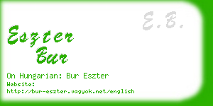 eszter bur business card